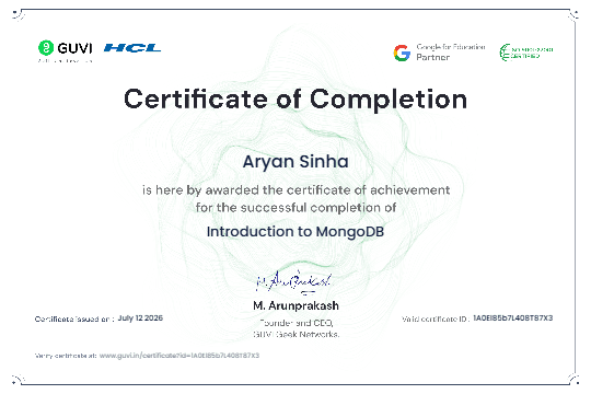Introduction to MongoDB - HCL GUVI
