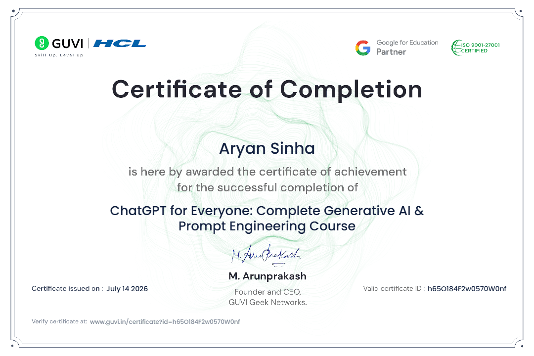 ChatGPT for Everyone - HCL GUVI