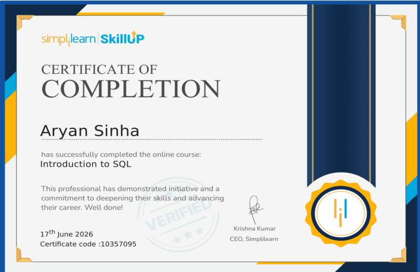 Introduction to SQL - Simplilearn